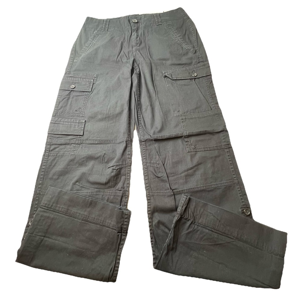 Banana Republic Pants‎ Women's 6 Cotton Spandex Cargo Pockets Roll Tab Cuffs Y2K